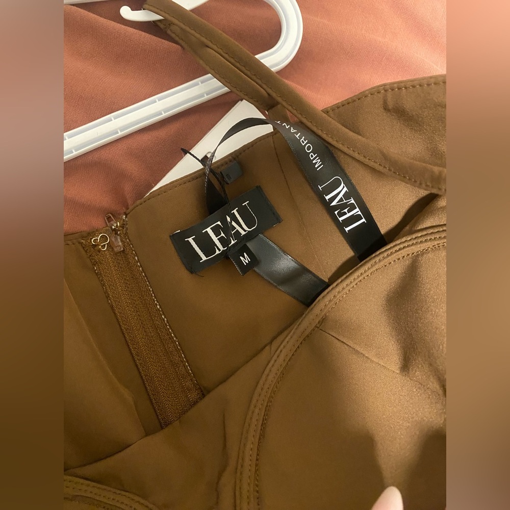 Leau Clothing Bali bustier corset top- Brown, US M - Picture 10 of 11